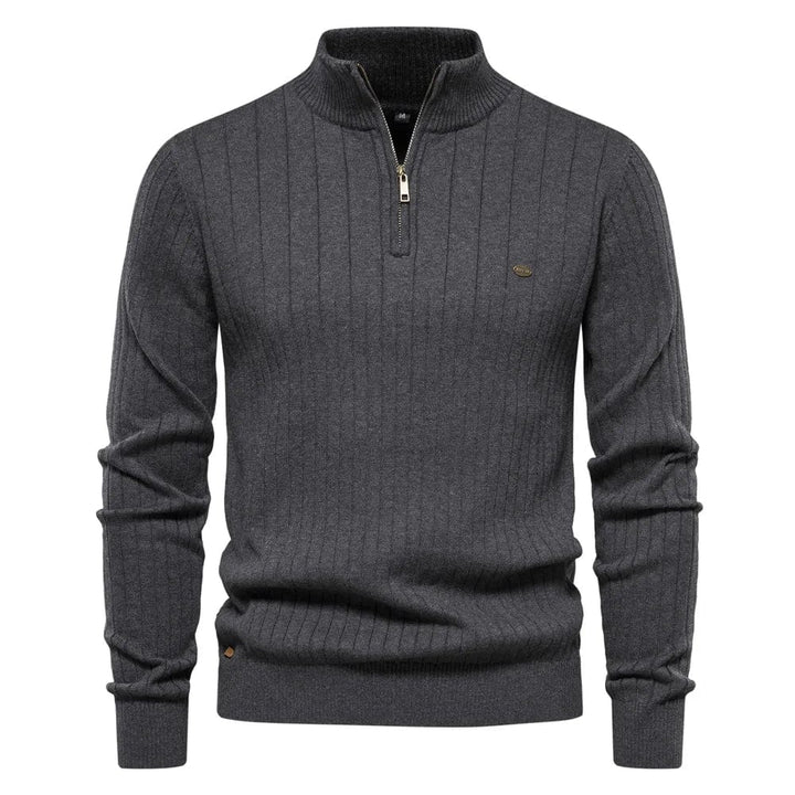 Nicolas | Casual zip jumper with stand-up collar