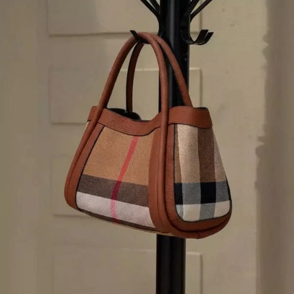 Amelie Canvas & Leather Structured Tote Bag
