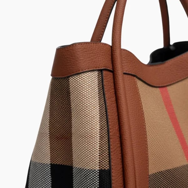 Amelie Canvas & Leather Structured Tote Bag
