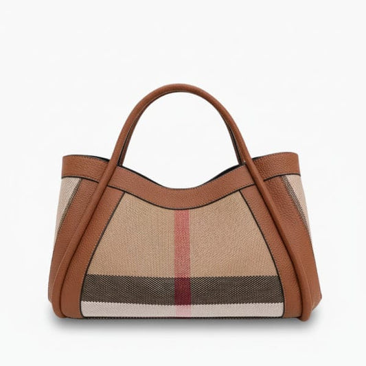 Amelie Canvas & Leather Structured Tote Bag