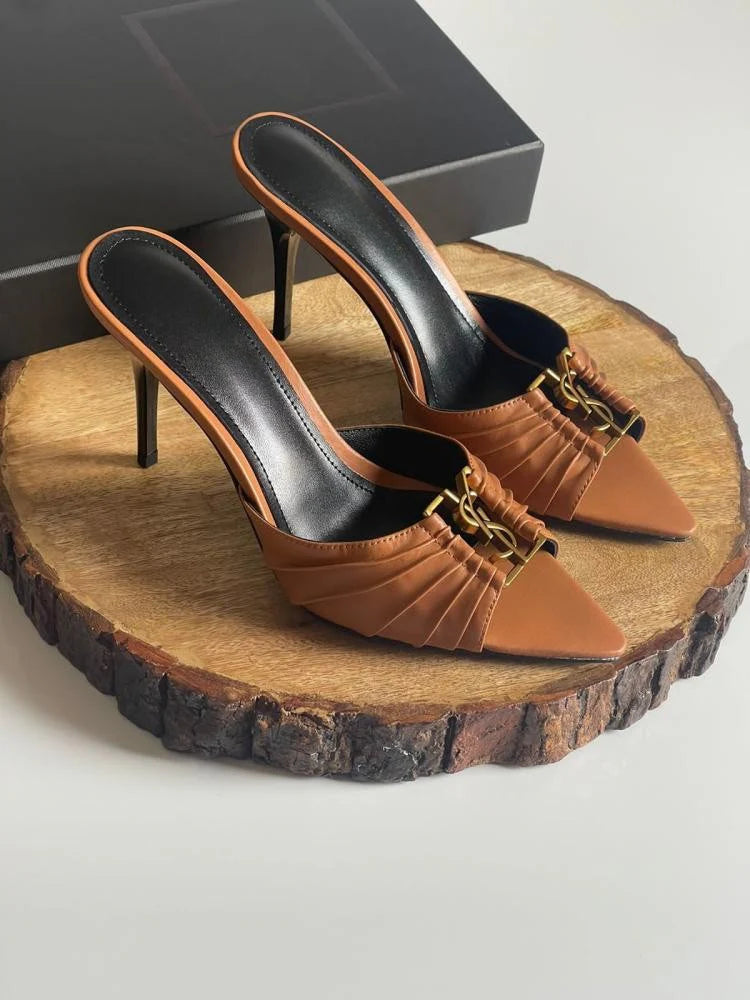 Babylone Heels – Gold Hardware