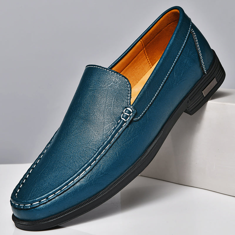 XANDER - GLIMMER LEATHER LOAFERS