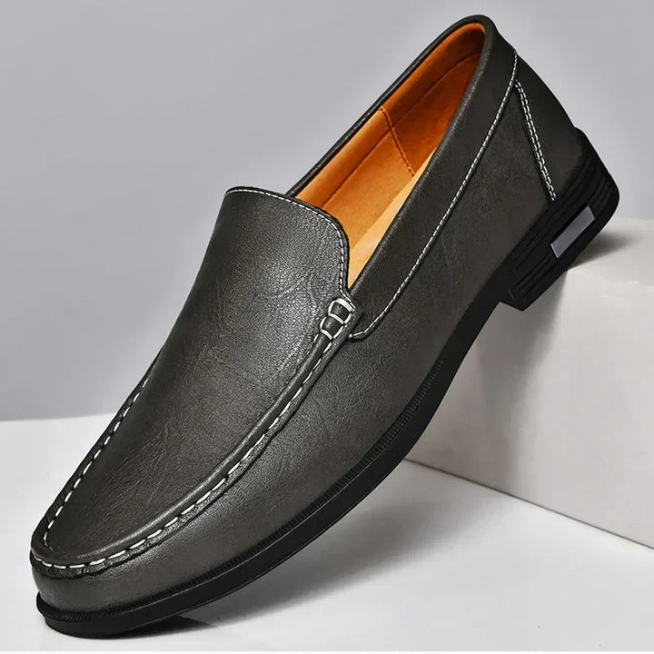 XANDER - GLIMMER LEATHER LOAFERS