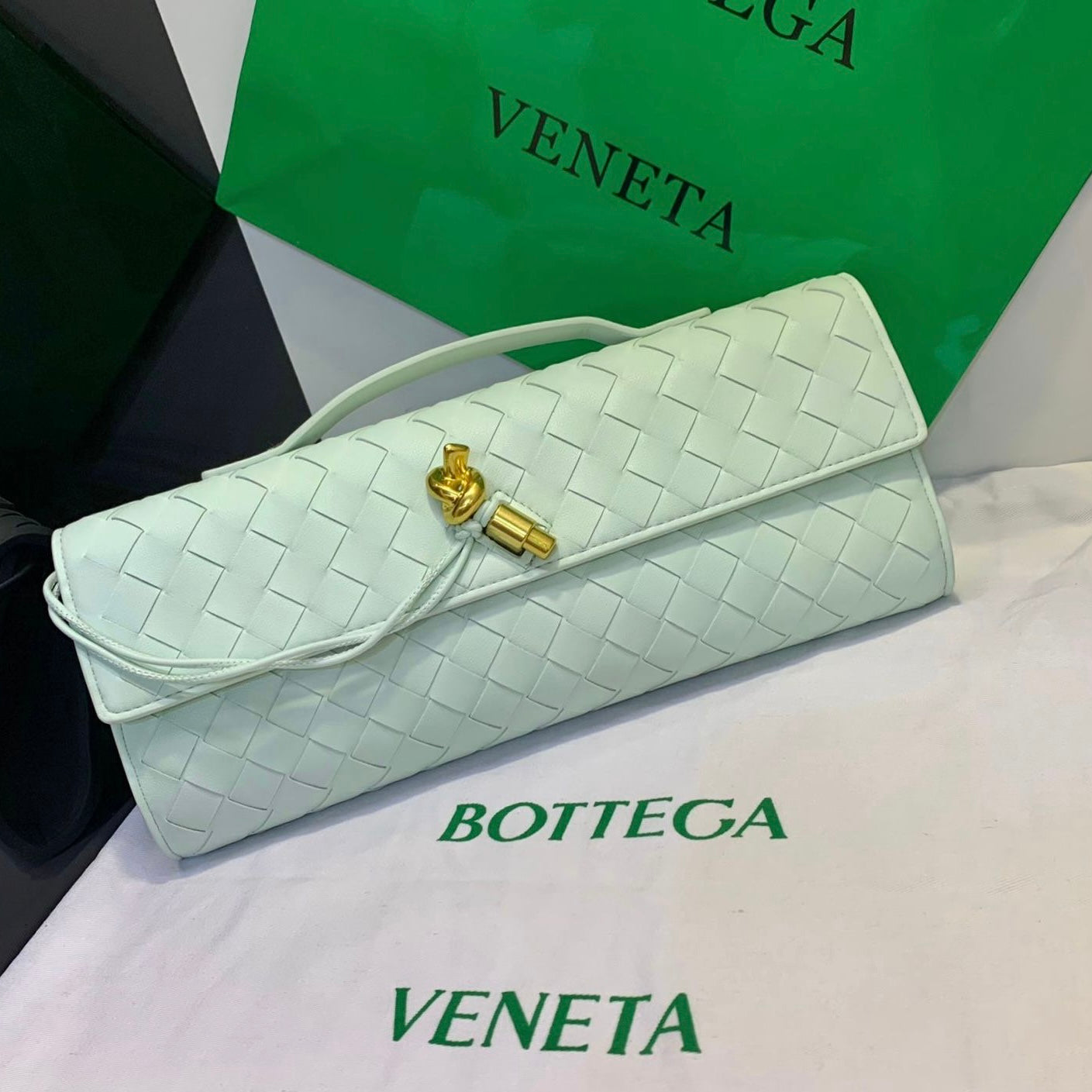 Long Woven Leather Clutch Bag – Serilea Esme