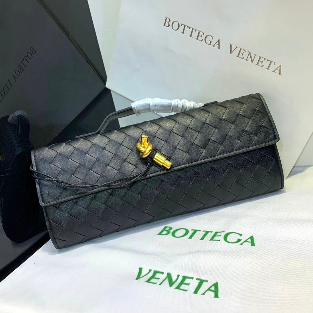Long Woven Leather Clutch Bag – Serilea Esme