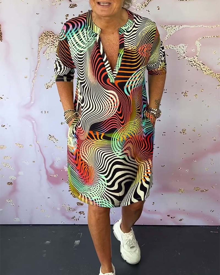 Colourful printed dress