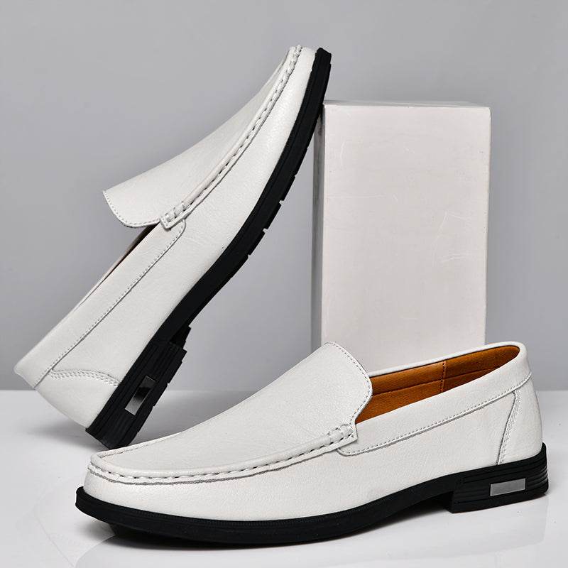 XANDER - GLIMMER LEATHER LOAFERS