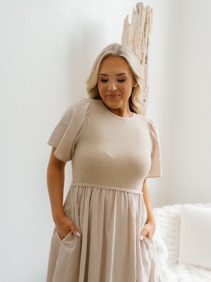 Carmen Dress - Natural - FINAL SALE