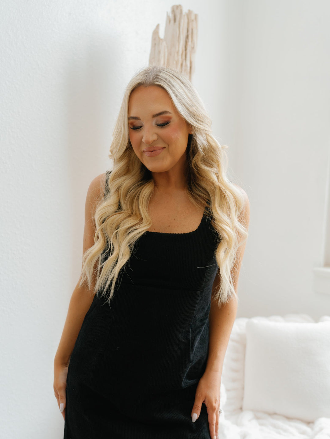 Ariella Corduroy Dress - Black - FINAL SALE