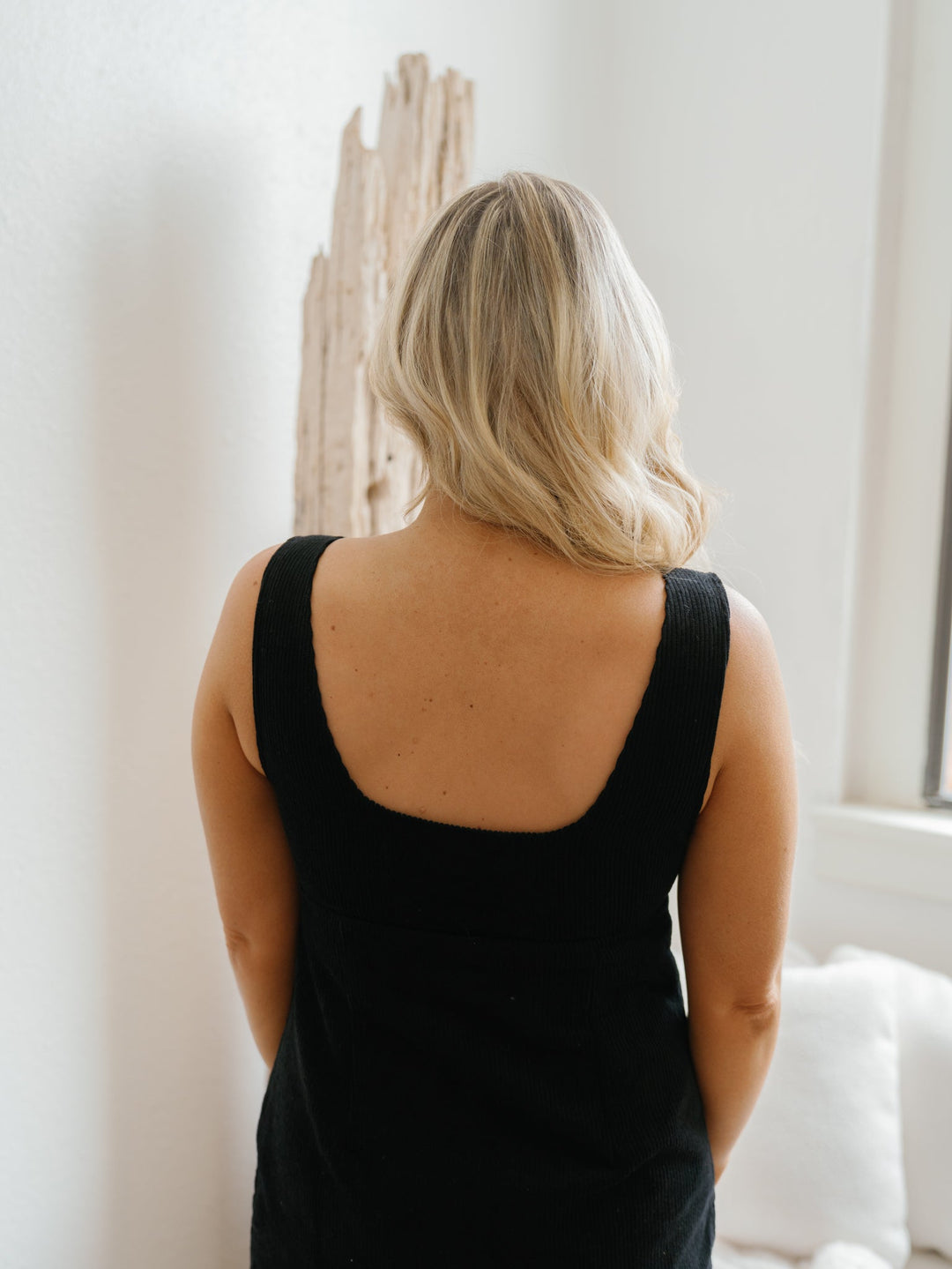 Ariella Corduroy Dress - Black - FINAL SALE