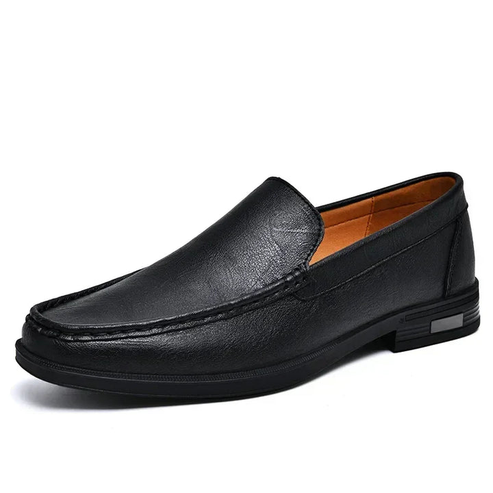 XANDER - GLIMMER LEATHER LOAFERS