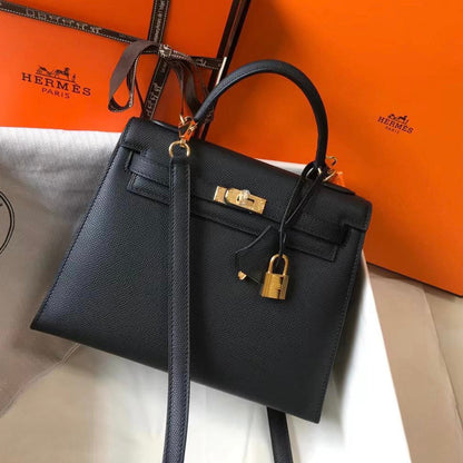 Kelly 25Cm Caviar leather Bag