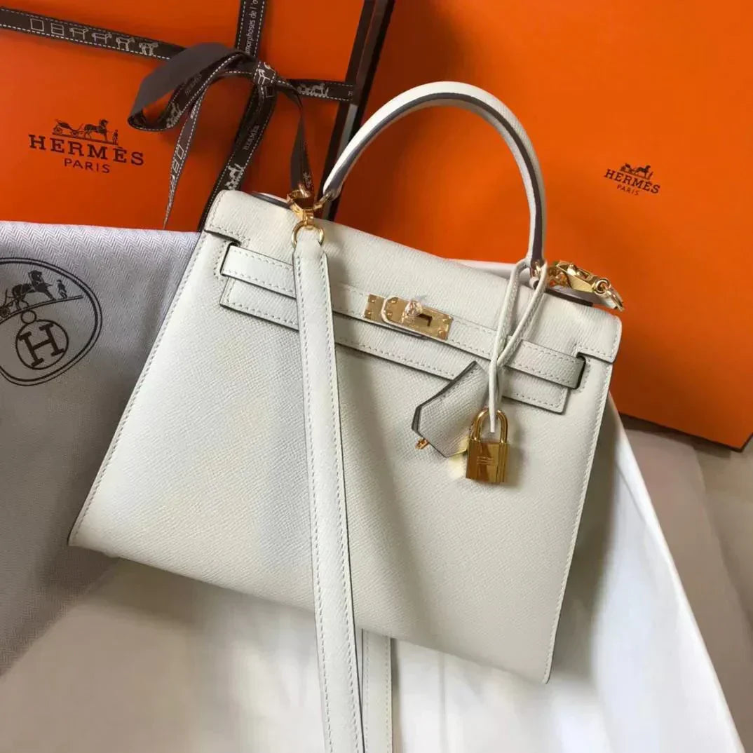 Kelly 25Cm Caviar leather Bag