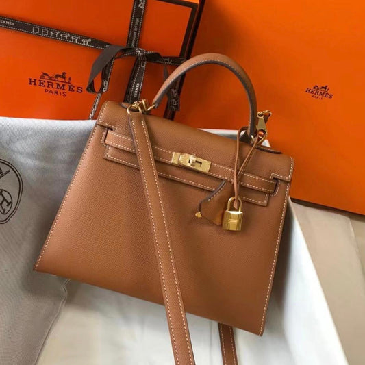 Kelly 25Cm Caviar leather Bag