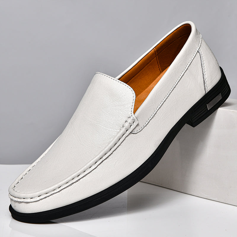 XANDER - GLIMMER LEATHER LOAFERS