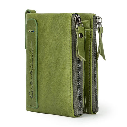 Luxury Genuine Leather Short Wallet