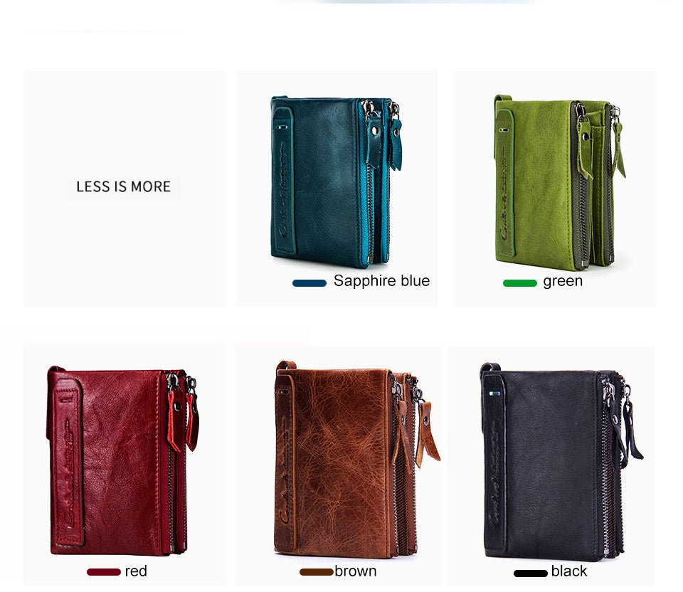 Luxury Genuine Leather Short Wallet