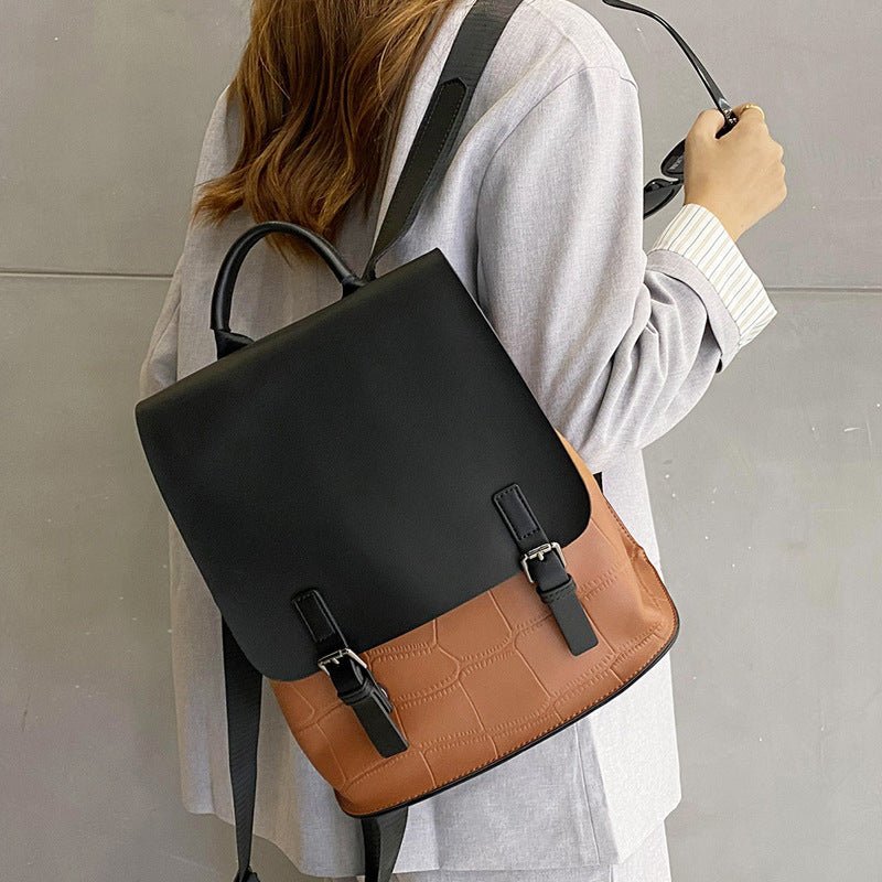 Women's Genuine Leather Assorted Color Simple Backpack