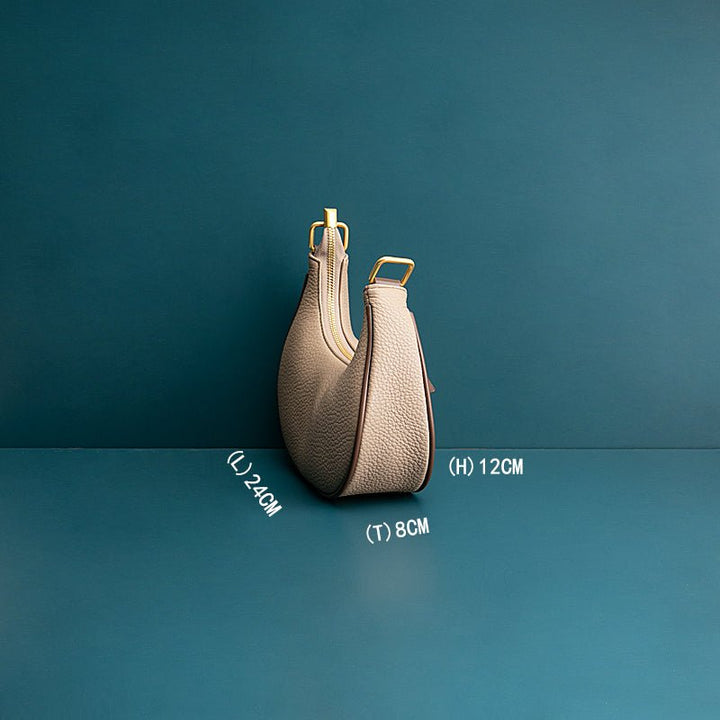 Women's Luxury Niche Design Genuine Leather Underarm Handbag